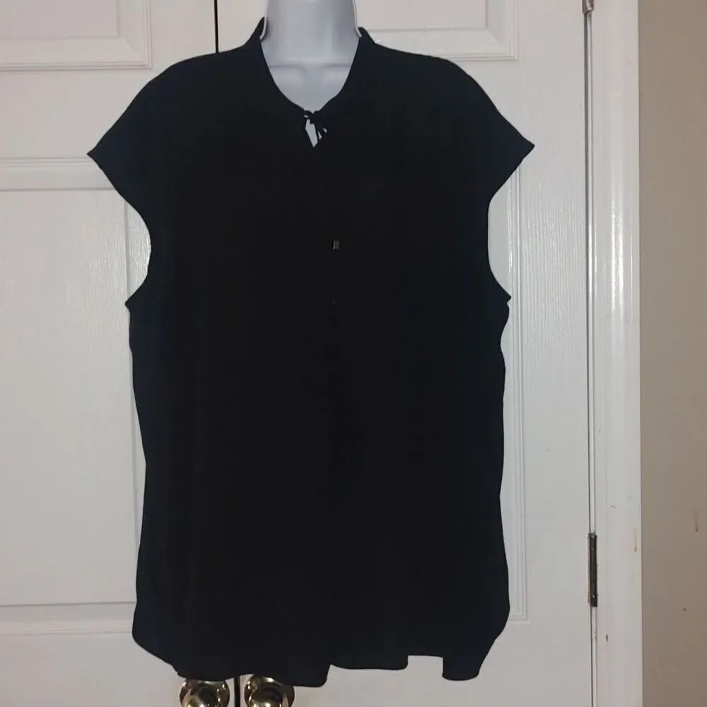 The Dress Barn  sleeveless black casual office  blouse Sz 2X